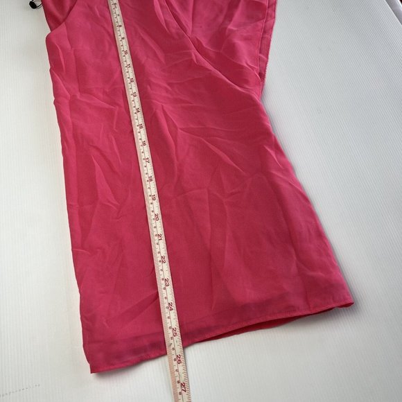 New Portmans Top Blouse Pink Short Sleeve V-Neck Office Casual Size L 14 - Picture 9 of 9